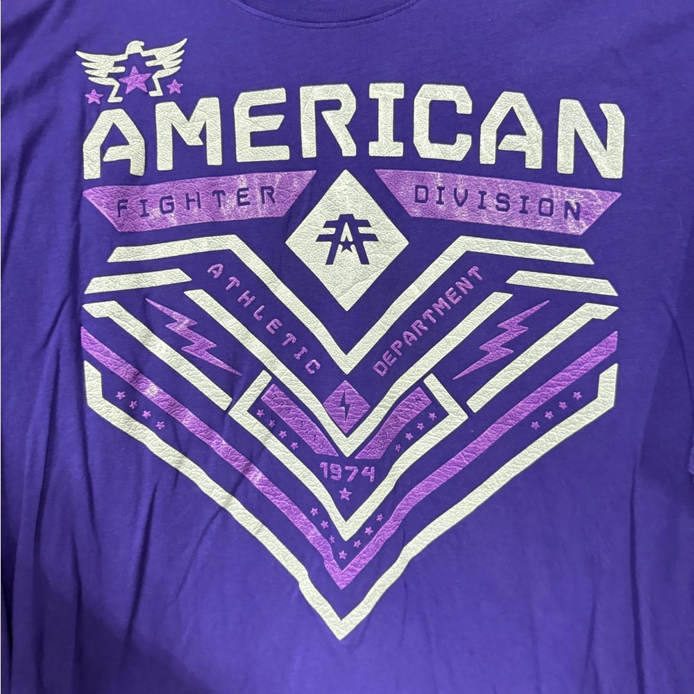 American Fighter Purple Graphic T-Shirt